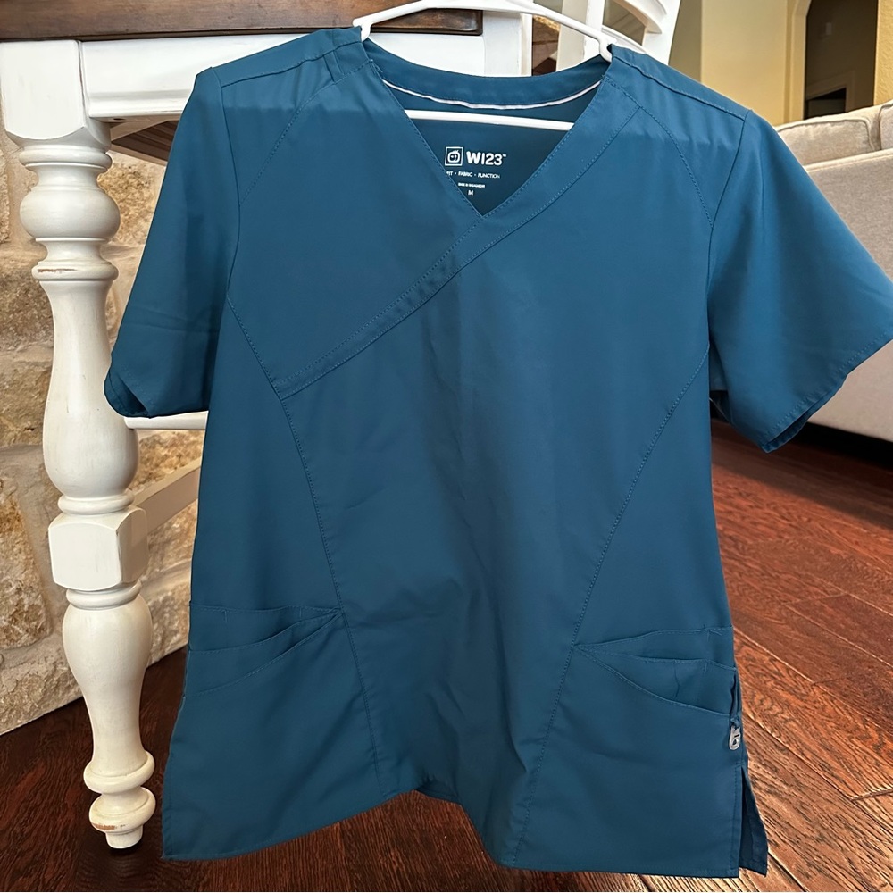 Caribbean Blue Scrub Top by Wink